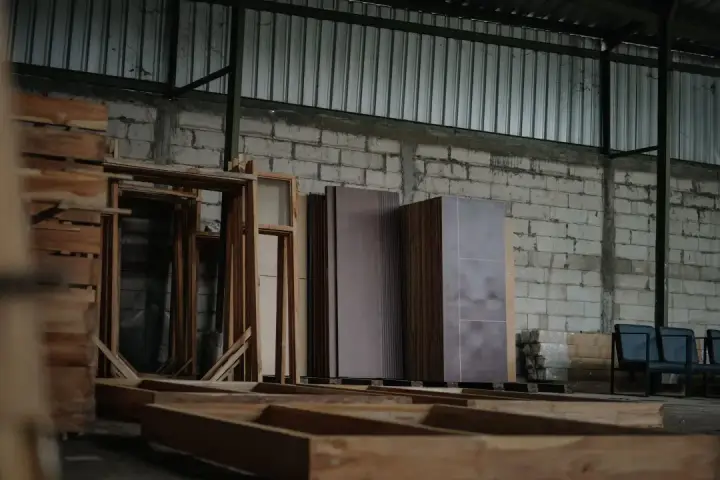 Kontrol kualitas produk pintu